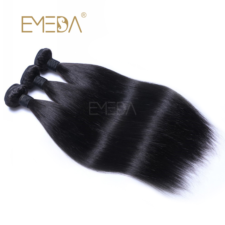 Unprocessed Indian Virgin Human Hair Bundles Natural Color Hair Weft Cuticle Aligned LM310
